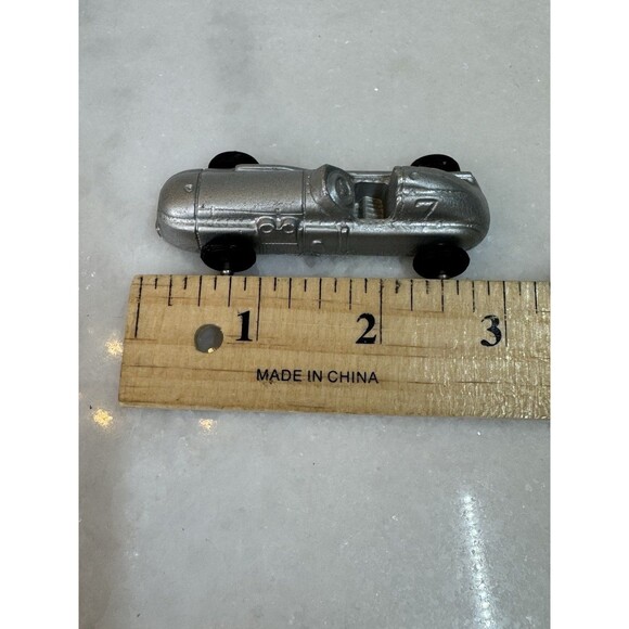 VINTAGE MIDGETOY 3" INDY RACER #7 RACE CAR SILVER ROCKFORD - Picture 9 of 10